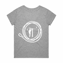 Load image into Gallery viewer, Ladies Grey V-neck Paddock Tee
