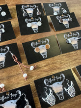 Load image into Gallery viewer, 12mm cowhide stud earrings
