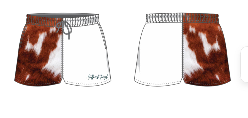 Cowhide Footy Shorts | Unisex
