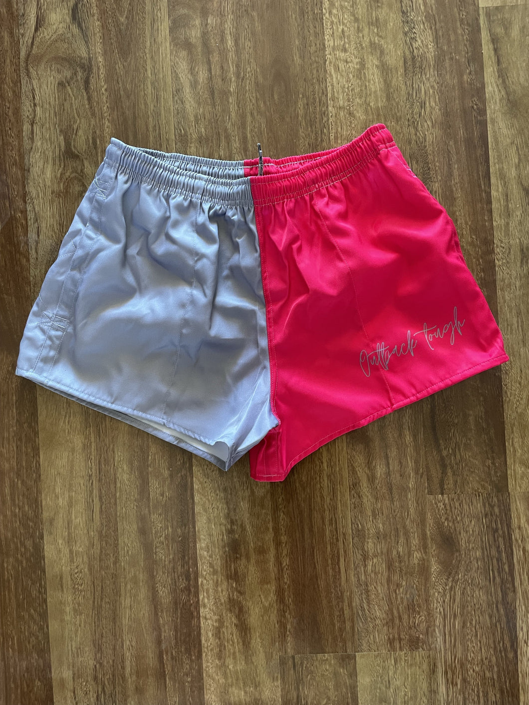 Hot Pink/Grey Footy Shorts | Kids