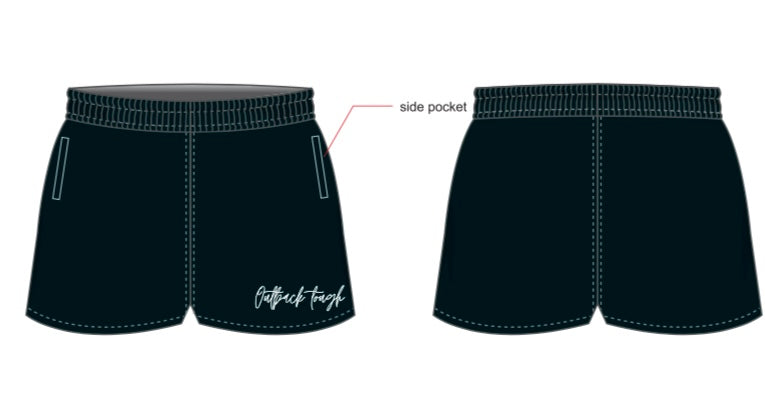 Black Footy Shorts | Unisex